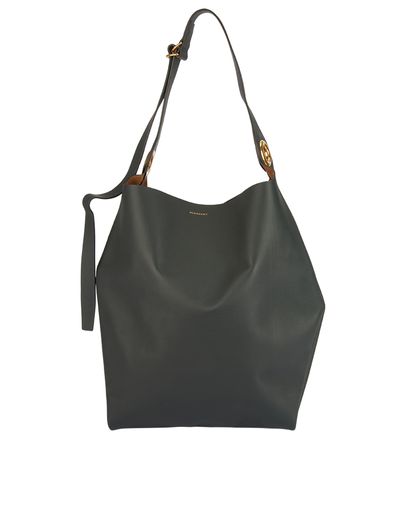 Burberry Smooth Eyelet Grommet Hobo, front view